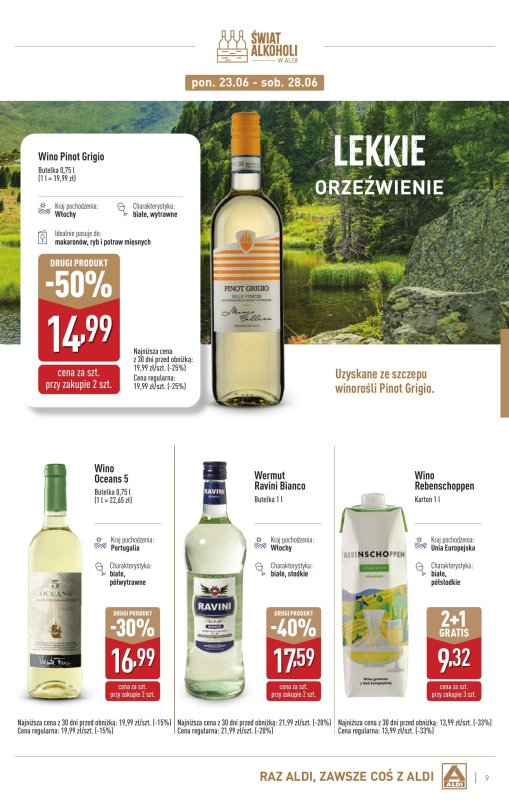 Aldi - gazetka promocyjna Świat alkoholi w Aldi od poniedziałku 02.06 do soboty 05.07 - strona 9