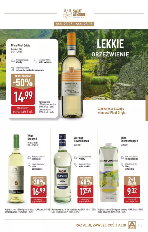 Aldi - gazetka promocyjna Świat alkoholi w Aldi od poniedziałku 02.06 do soboty 05.07 - strona 9