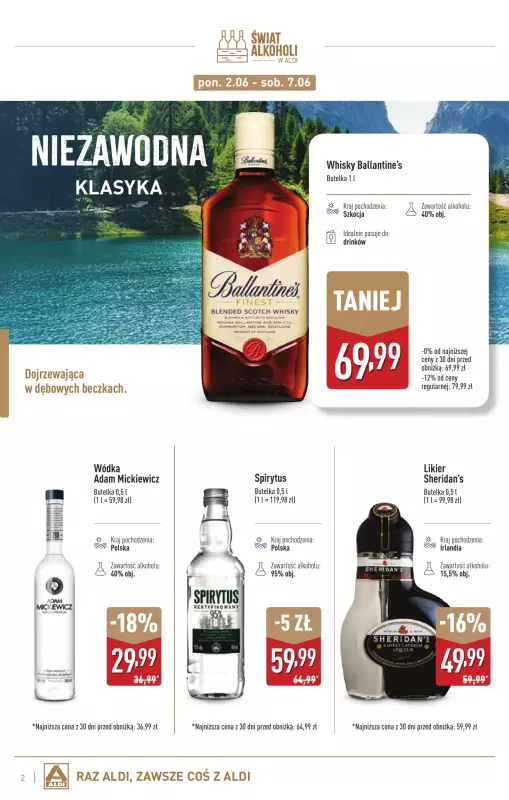 Aldi - gazetka promocyjna Świat alkoholi w Aldi od poniedziałku 02.06 do soboty 05.07 - strona 2