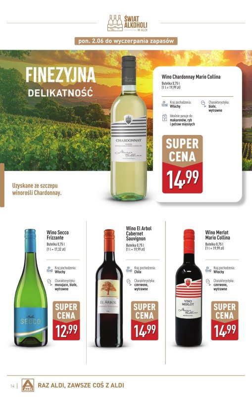 Aldi - gazetka promocyjna Świat alkoholi w Aldi od poniedziałku 02.06 do soboty 05.07 - strona 14