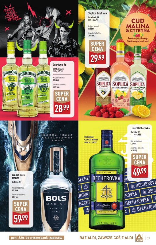 Aldi - gazetka promocyjna Świat alkoholi w Aldi od poniedziałku 02.06 do soboty 05.07 - strona 21