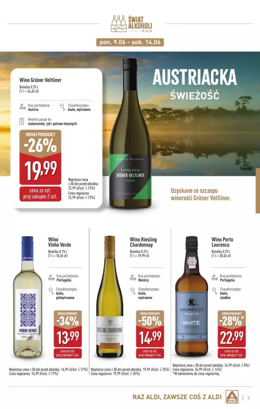 Aldi - gazetka promocyjna Świat alkoholi w Aldi od poniedziałku 02.06 do soboty 05.07 - strona 5