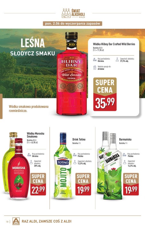 Aldi - gazetka promocyjna Świat alkoholi w Aldi od poniedziałku 02.06 do soboty 05.07 - strona 18