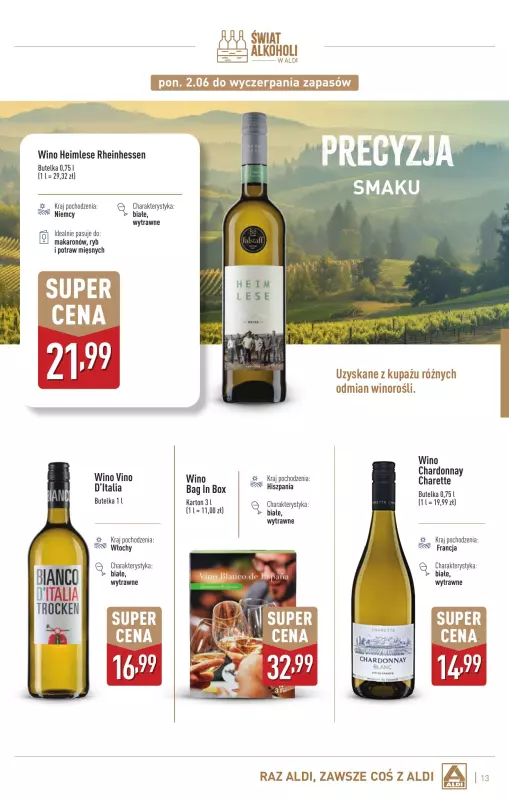 Aldi - gazetka promocyjna Świat alkoholi w Aldi od poniedziałku 02.06 do soboty 05.07 - strona 13