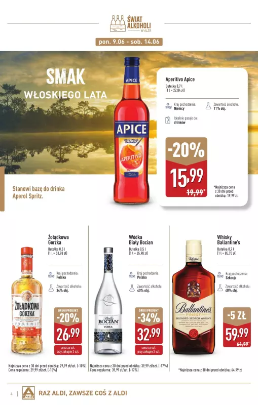 Aldi - gazetka promocyjna Świat alkoholi w Aldi od poniedziałku 02.06 do soboty 05.07 - strona 4
