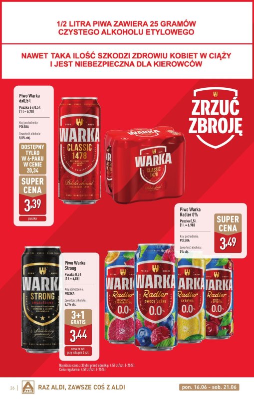 Aldi - gazetka promocyjna Świat alkoholi w Aldi od poniedziałku 02.06 do soboty 05.07 - strona 26