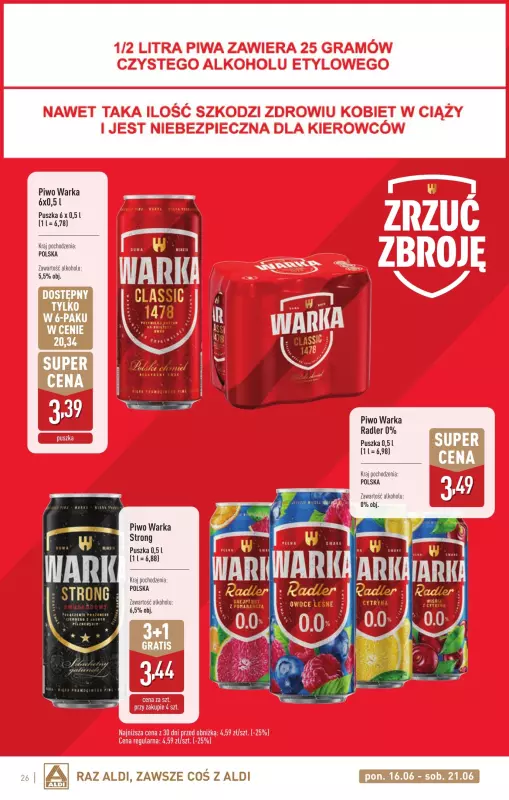 Aldi - gazetka promocyjna Świat alkoholi w Aldi od poniedziałku 02.06 do soboty 05.07 - strona 26