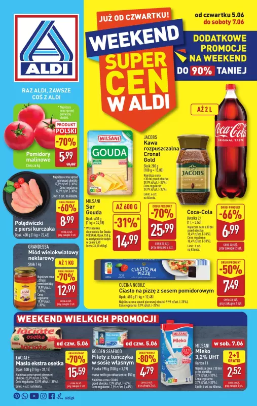 Aldi - gazetka promocyjna Weekend super cen w Aldi! od czwartku 05.06 do soboty 07.06