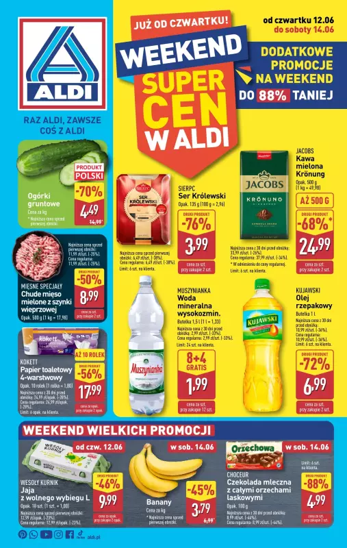 Aldi - gazetka promocyjna Weekend super cen w Aldi! od czwartku 12.06 do soboty 14.06