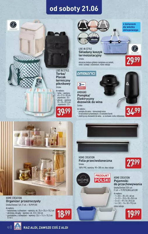 Aldi - gazetka promocyjna Aldi ma to coś! od środy 18.06 do soboty 21.06 - strona 12