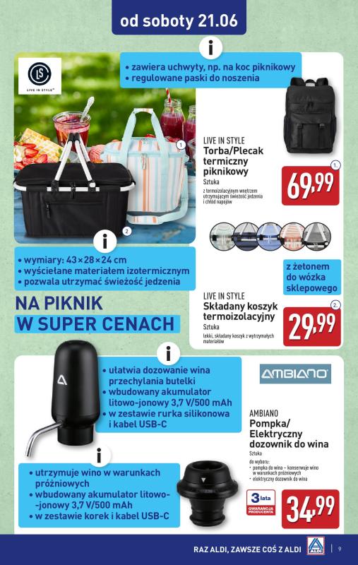 Aldi - gazetka promocyjna Aldi ma to coś! od środy 18.06 do soboty 21.06 - strona 9