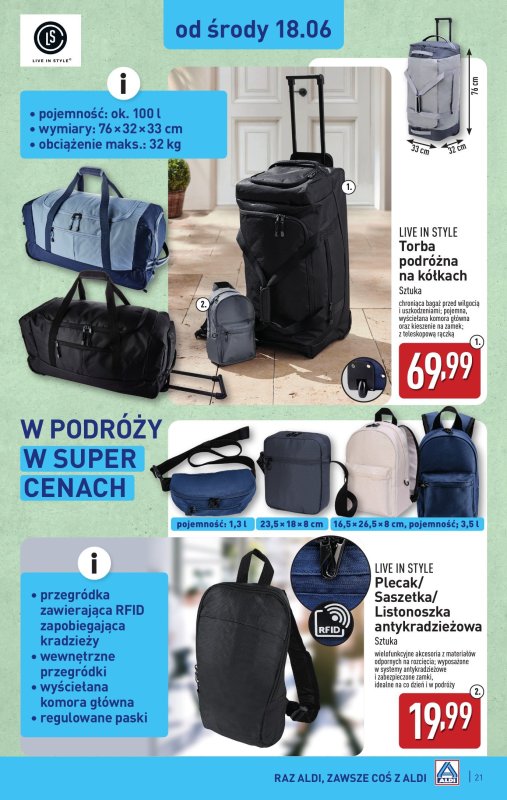 Aldi - gazetka promocyjna Pełny katalog! od poniedziałku 16.06 do soboty 21.06 - strona 21