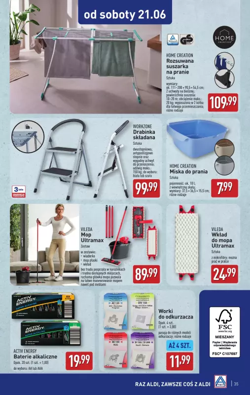 Aldi - gazetka promocyjna Pełny katalog! od poniedziałku 16.06 do soboty 21.06 - strona 35