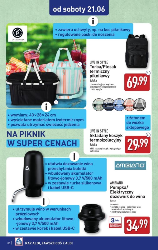 Aldi - gazetka promocyjna Pełny katalog! od poniedziałku 16.06 do soboty 21.06 - strona 36