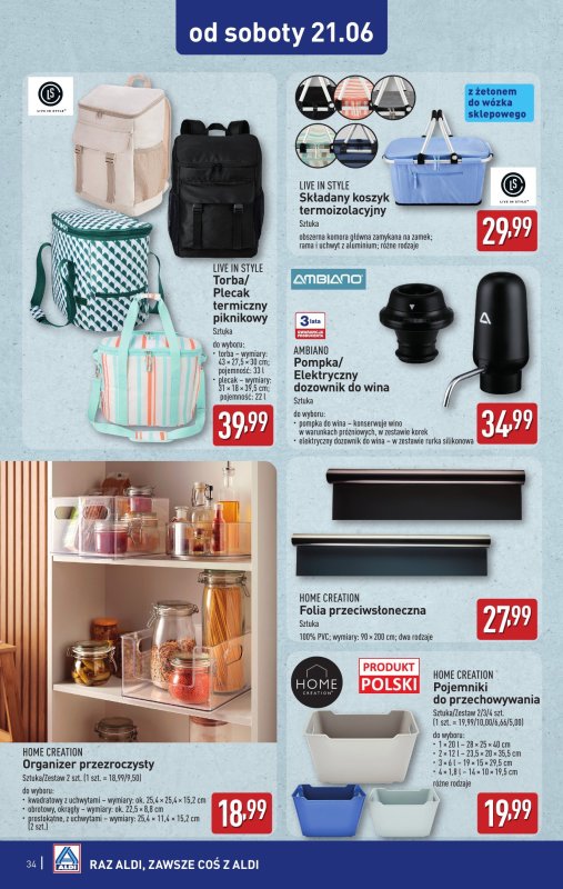 Aldi - gazetka promocyjna Pełny katalog! od poniedziałku 16.06 do soboty 21.06 - strona 34