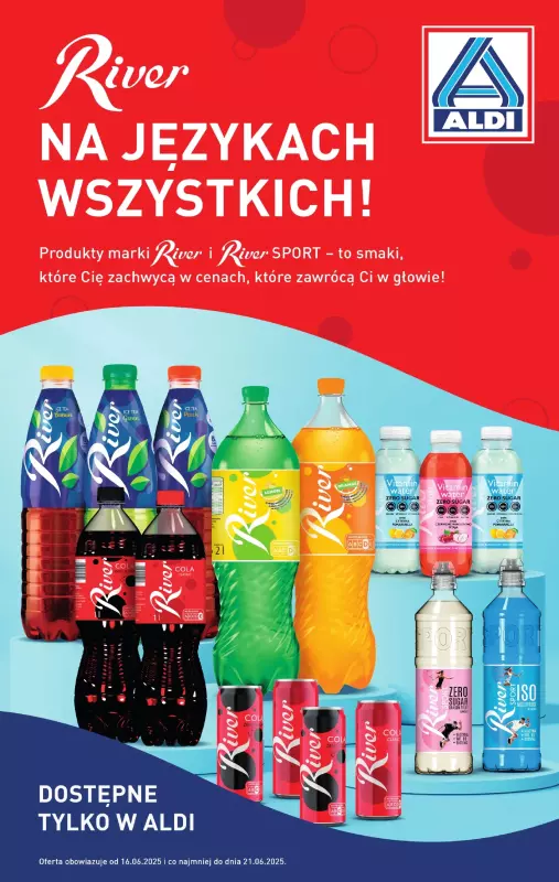 Aldi - gazetka promocyjna Produkty River w Aldi od poniedziałku 16.06 do soboty 21.06