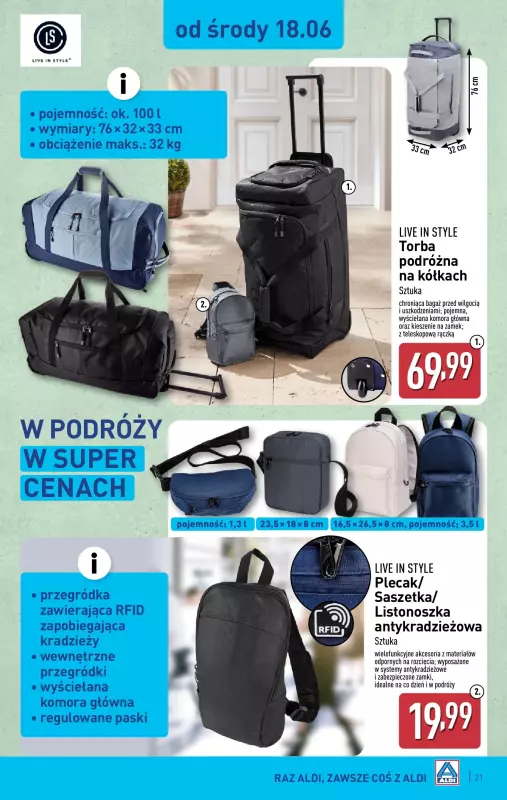 Aldi - gazetka promocyjna Pełny katalog! od poniedziałku 16.06 do soboty 21.06 - strona 21