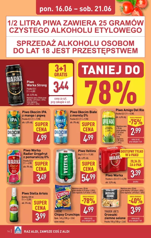 Aldi - gazetka promocyjna Pełny katalog! od poniedziałku 16.06 do soboty 21.06 - strona 14