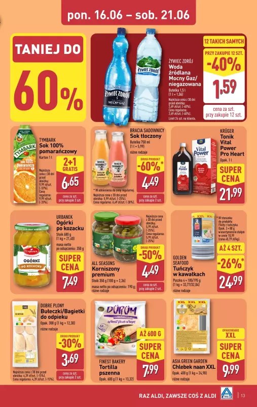 Aldi - gazetka promocyjna Pełny katalog! od poniedziałku 16.06 do soboty 21.06 - strona 13