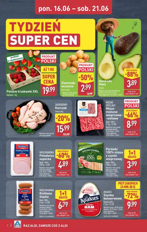 Aldi - gazetka promocyjna Weekend super cen w Aldi! od środy 18.06 do soboty 21.06 - strona 2