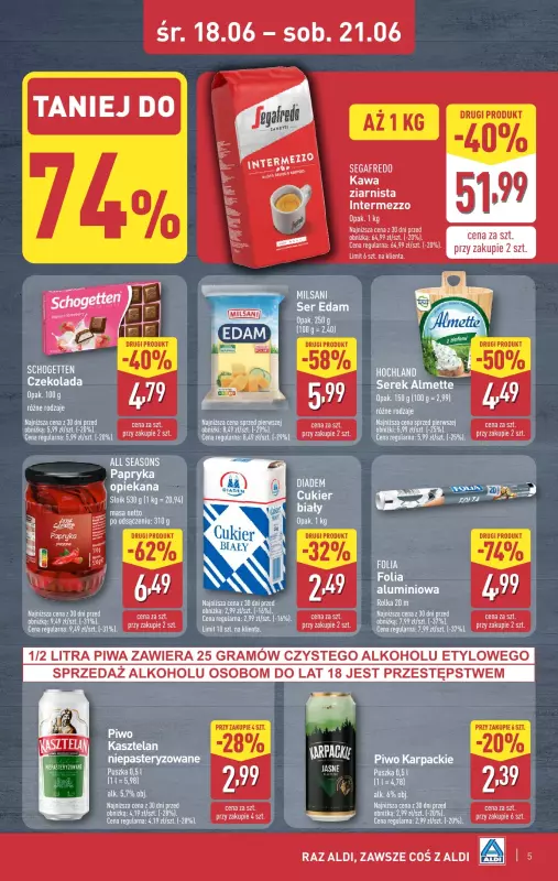 Aldi - gazetka promocyjna Weekend super cen w Aldi! od środy 18.06 do soboty 21.06 - strona 5