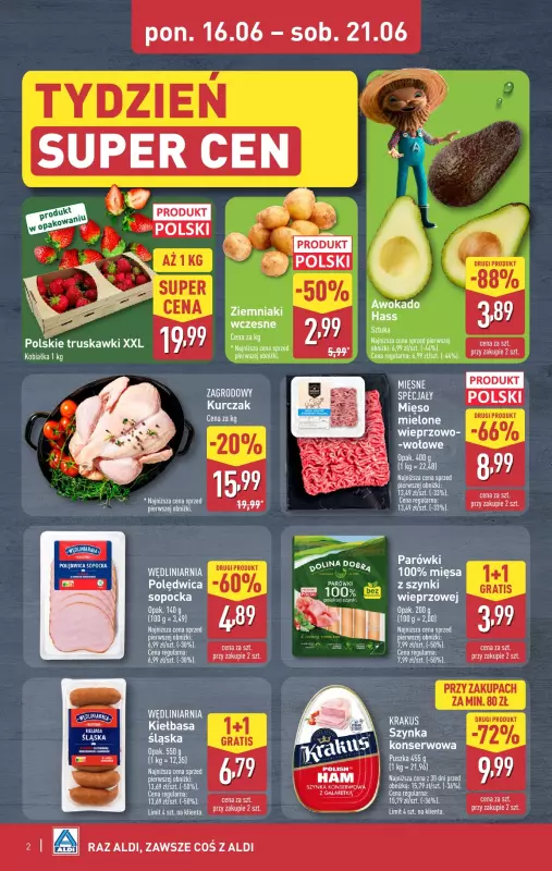 Aldi - gazetka promocyjna Weekend super cen w Aldi! od środy 18.06 do soboty 21.06 - strona 2