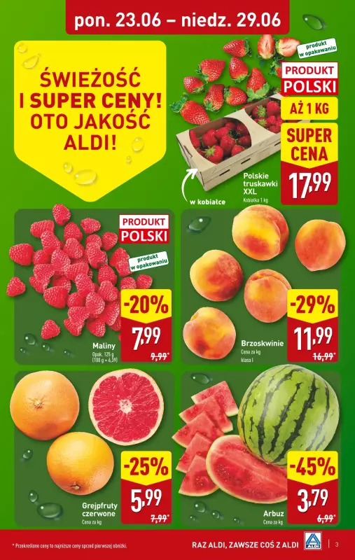 Aldi - gazetka promocyjna Pełny katalog! od poniedziałku 23.06 do niedzieli 29.06 - strona 3