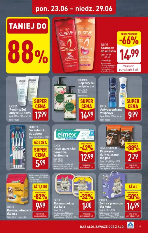 Aldi - gazetka promocyjna Pełny katalog! od poniedziałku 23.06 do niedzieli 29.06 - strona 19