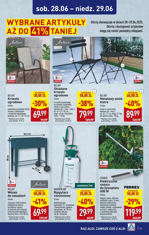 Aldi - gazetka promocyjna Pełny katalog! od poniedziałku 23.06 do niedzieli 29.06 - strona 33