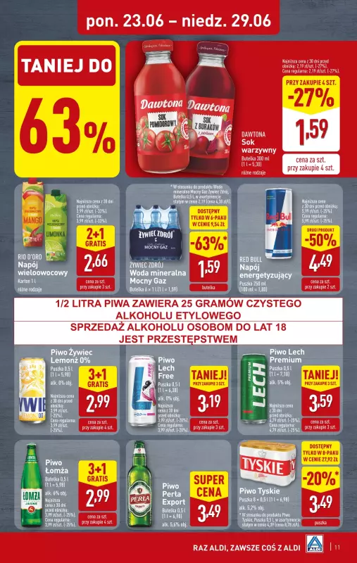 Aldi - gazetka promocyjna Pełny katalog! od poniedziałku 23.06 do niedzieli 29.06 - strona 11