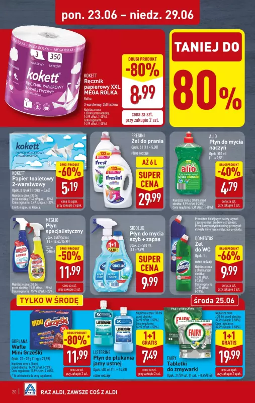 Aldi - gazetka promocyjna Pełny katalog! od poniedziałku 23.06 do niedzieli 29.06 - strona 20