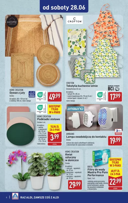 Aldi - gazetka promocyjna Nowe okazje w super cenach od soboty! od soboty 28.06 do niedzieli 29.06 - strona 6