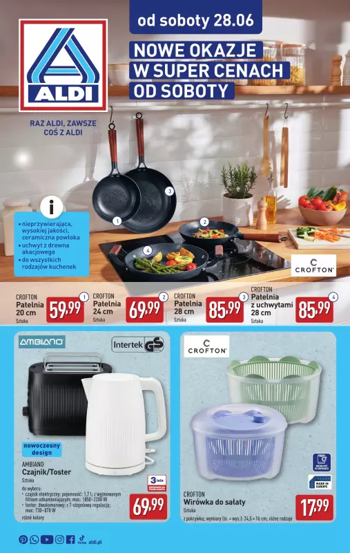 Aldi - gazetka promocyjna Nowe okazje w super cenach od soboty! od soboty 28.06 do niedzieli 29.06