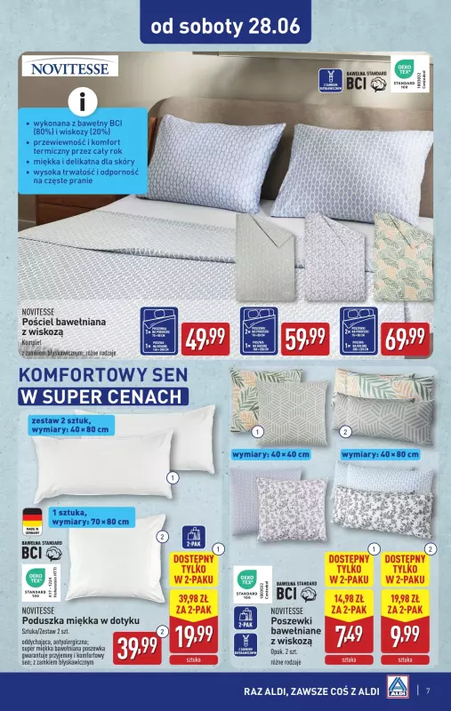 Aldi - gazetka promocyjna Nowe okazje w super cenach od soboty! od soboty 28.06 do niedzieli 29.06 - strona 7