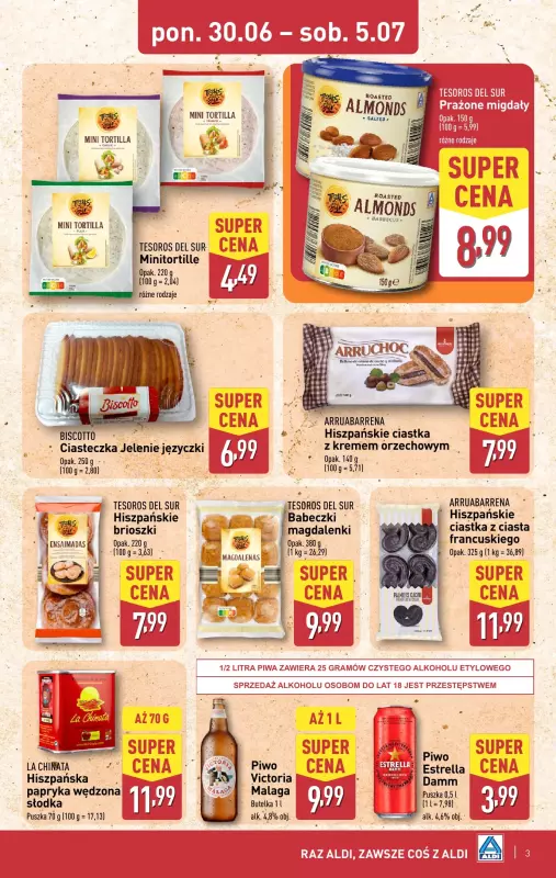 Aldi - gazetka promocyjna Smakowita podróż do Hiszpanii! od poniedziałku 30.06 do soboty 05.07 - strona 3