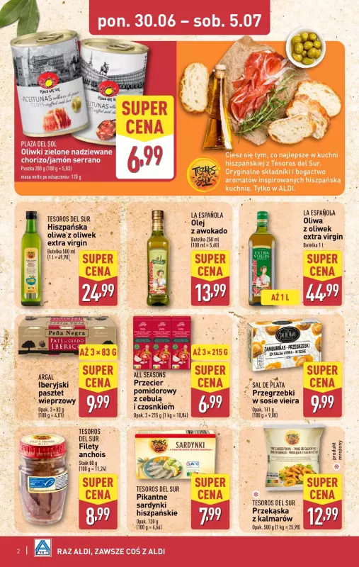 Aldi - gazetka promocyjna Smakowita podróż do Hiszpanii! od poniedziałku 30.06 do soboty 05.07 - strona 2