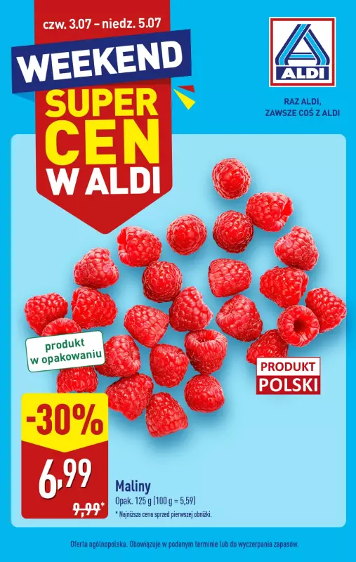 Aldi - gazetka promocyjna Weekend super cen w Aldi!  