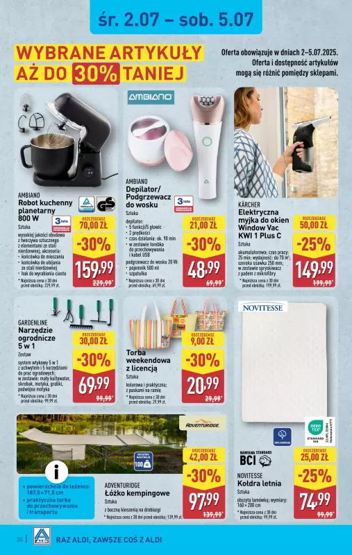 Aldi - gazetka promocyjna Pełny katalog! od poniedziałku 30.06 do soboty 05.07 - strona 20