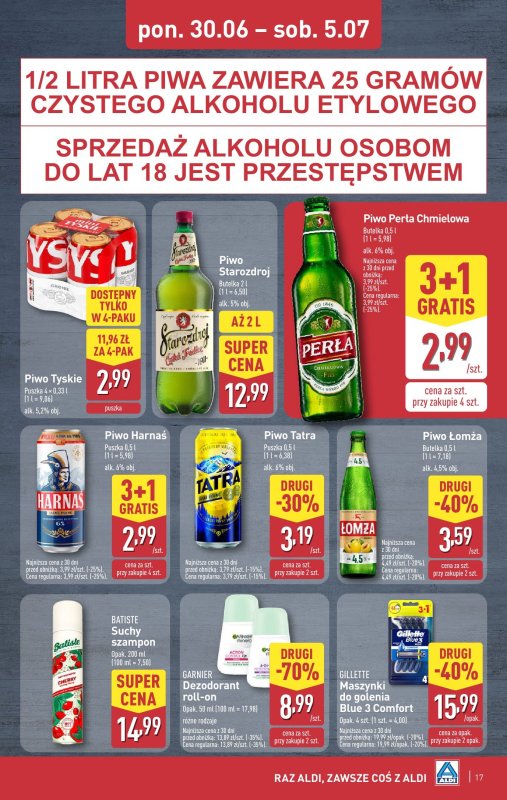 Aldi - gazetka promocyjna Pełny katalog! od poniedziałku 30.06 do soboty 05.07 - strona 17