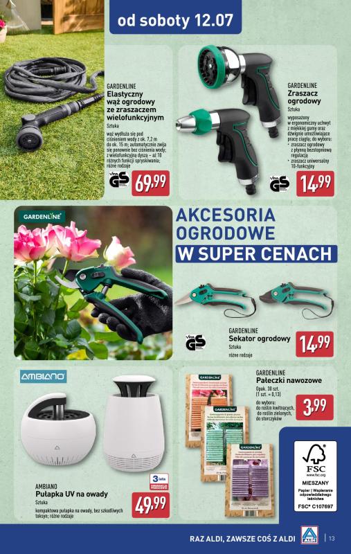 Aldi - gazetka promocyjna Aldi ma to coś! od środy 09.07 do soboty 12.07 - strona 13