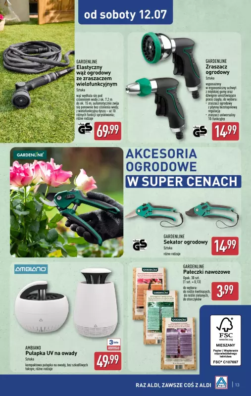 Aldi - gazetka promocyjna Aldi ma to coś! od środy 09.07 do soboty 12.07 - strona 13