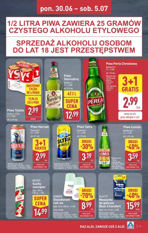 Aldi - gazetka promocyjna Pełny katalog! od poniedziałku 30.06 do soboty 05.07 - strona 17
