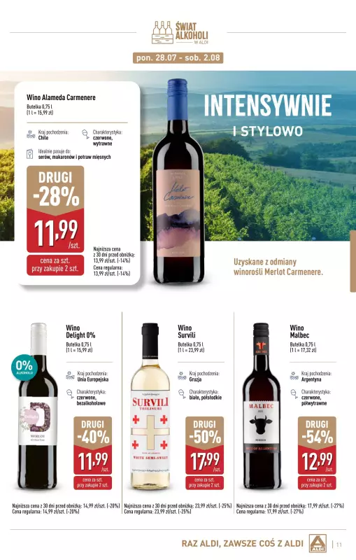 Aldi - gazetka promocyjna Świat alkoholi w Aldi od poniedziałku 07.07 do soboty 02.08 - strona 11