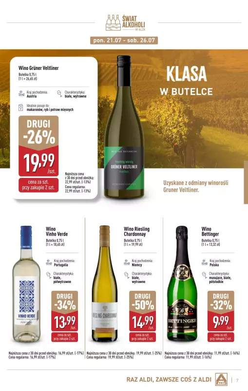 Aldi - gazetka promocyjna Świat alkoholi w Aldi od poniedziałku 07.07 do soboty 02.08 - strona 7