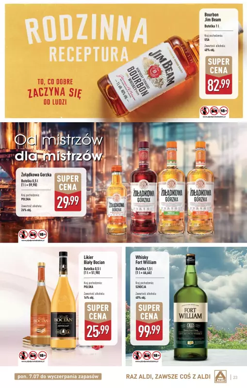 Aldi - gazetka promocyjna Świat alkoholi w Aldi od poniedziałku 07.07 do soboty 02.08 - strona 23