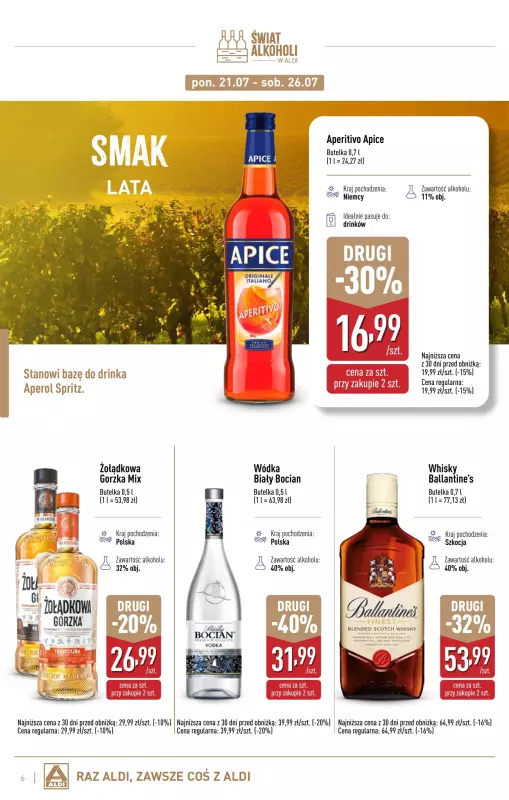 Aldi - gazetka promocyjna Świat alkoholi w Aldi od poniedziałku 07.07 do soboty 02.08 - strona 6