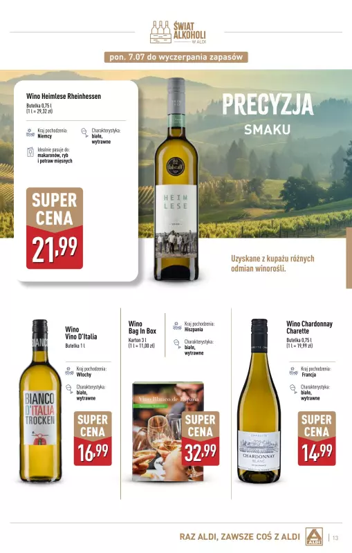Aldi - gazetka promocyjna Świat alkoholi w Aldi od poniedziałku 07.07 do soboty 02.08 - strona 13