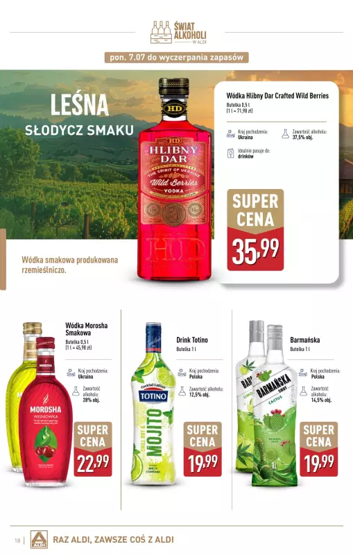 Aldi - gazetka promocyjna Świat alkoholi w Aldi od poniedziałku 07.07 do soboty 02.08 - strona 18