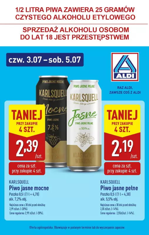 Aldi - gazetka promocyjna Weekend super cen w Aldi! od czwartku 03.07 do soboty 05.07 - strona 4