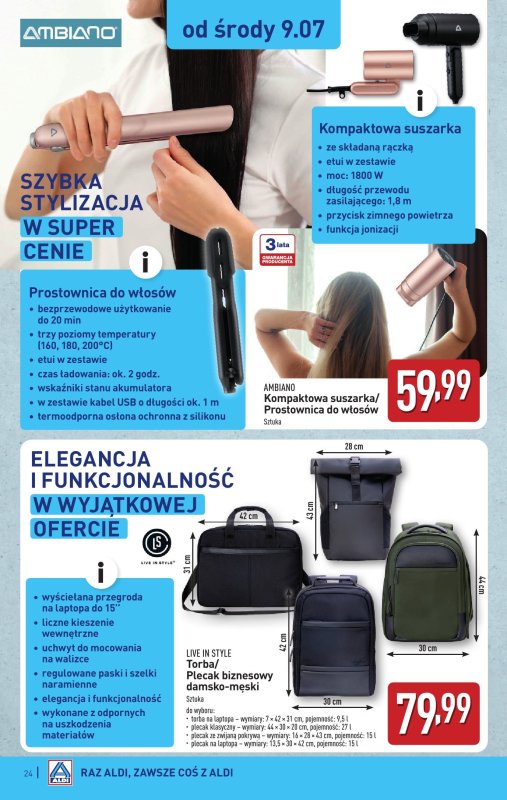 Aldi - gazetka promocyjna Pełny katalog! od poniedziałku 07.07 do soboty 12.07 - strona 24